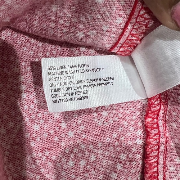 Universal Thread Red Linen Blend Stars Paisley Mini A Line Dress Size Medium - Picture 7 of 13